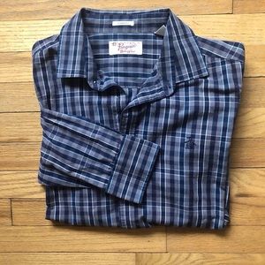 Original Penguin Blue Plaid button Down XL